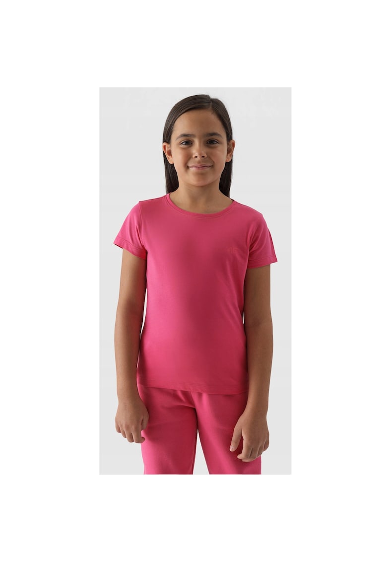 Tricou copii - roz - bumbac 100% - croiala normala - pentru fete -