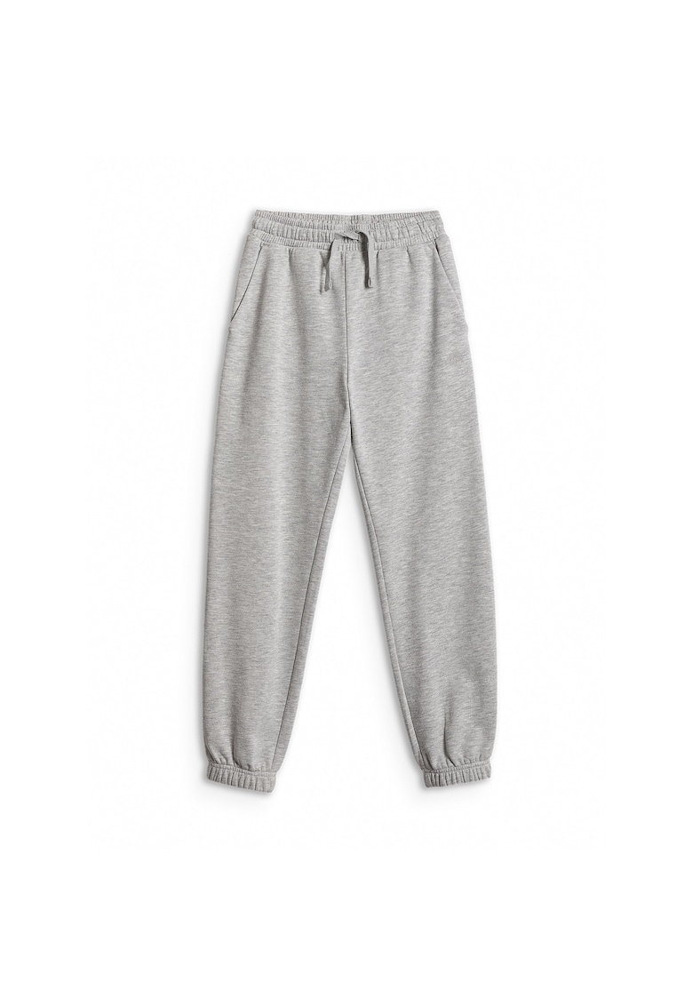Pantaloni sport pentru baieti - gri - croiala oversize - material bumbac