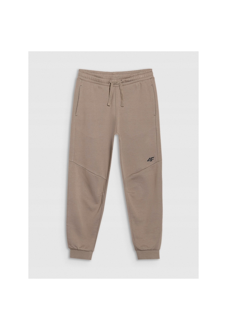 Pantaloni de trening copii - pentru baieti - bej - bumbac