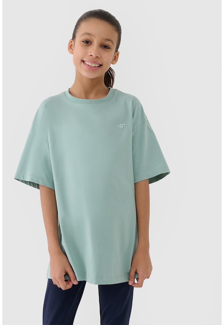 Tricou Junior - Bumbac Verde Menta - Turcoaz