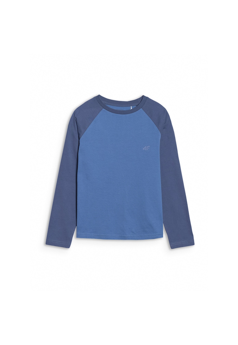 Bluza maneca lunga albastru - bumbac - Albastru