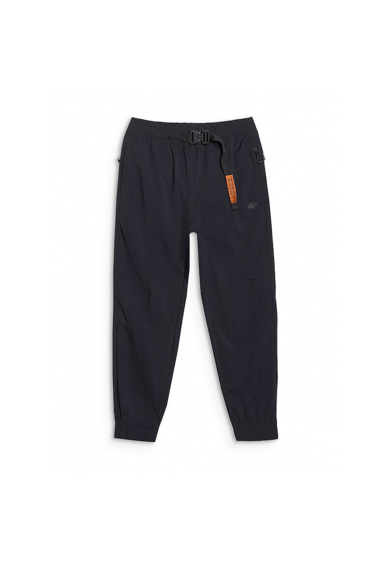 Pantaloni sport pentru baieti - negri - stil sportiv - textil