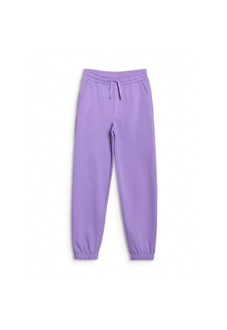 Pantaloni sport copii violet - croiala oversize - material bumbac
