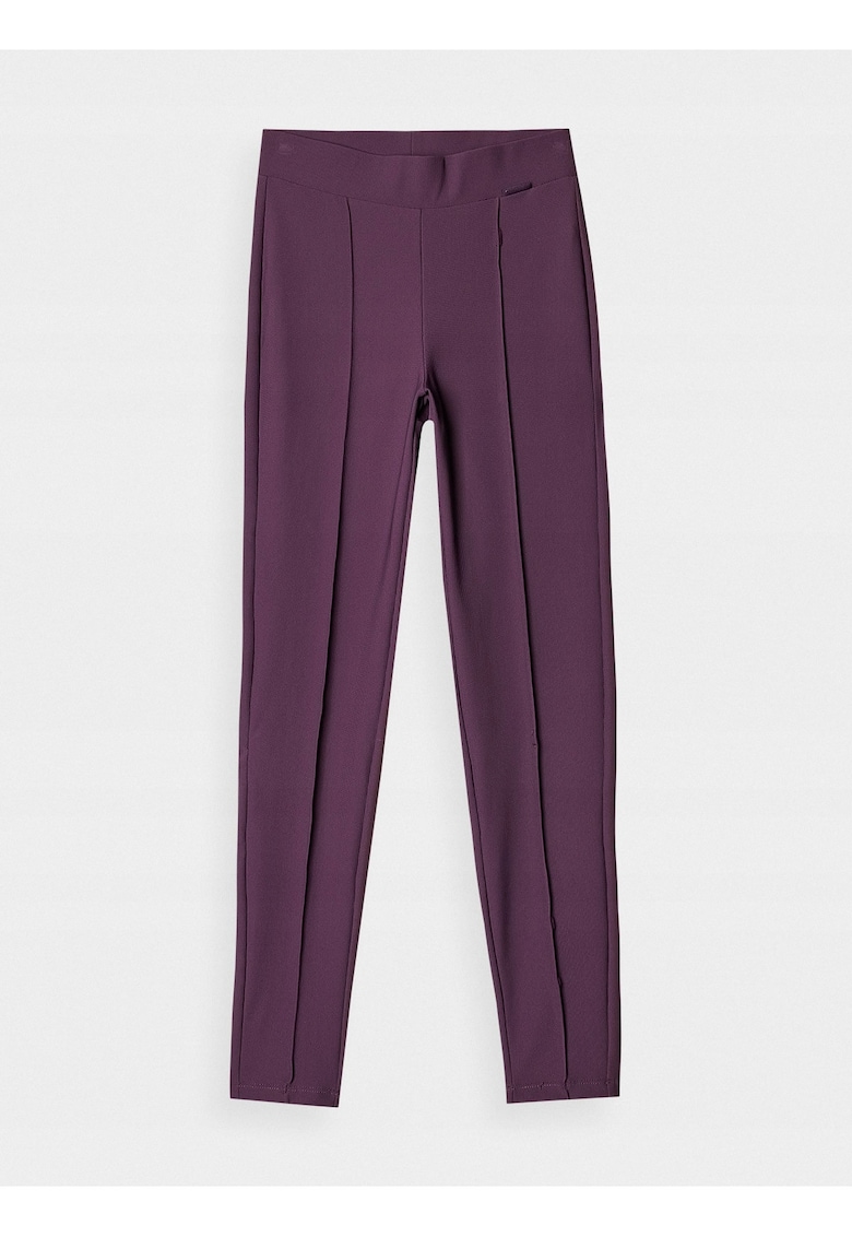 Colanti femei tricotati - slim - violet - material sintetic