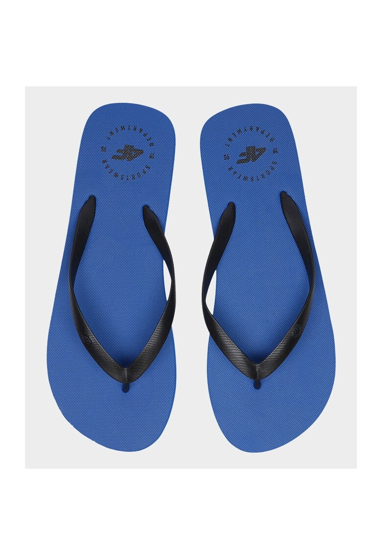 Slapi barbati curele de cauciuc - talpa moale - albastri - cauciuc