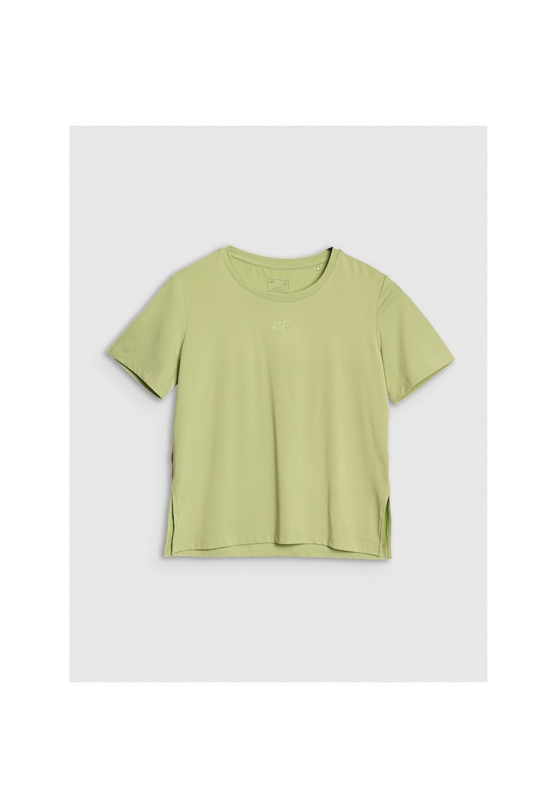 Tricou de Antrenament Femei Oversize Verde cu Tehnologie Dry - Material Reciclat - XL-SS25 - Marca 4F