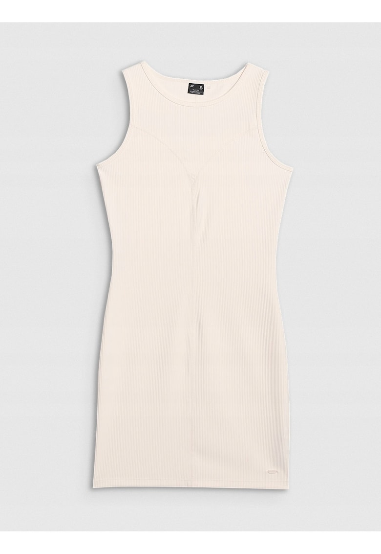 Rochie midi tricotata - alb - primavara-vara 2025