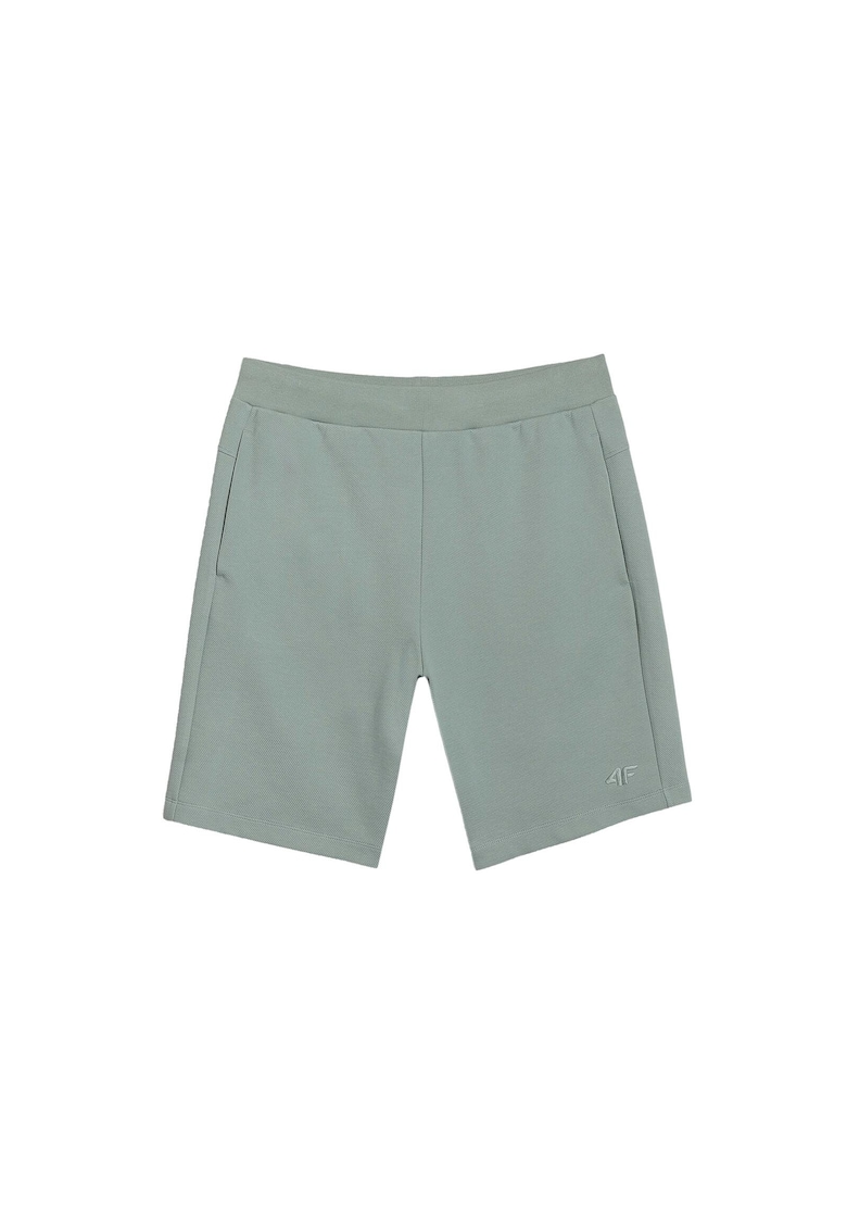 Pantaloni scurti de trening verde - material sintetic/bumbac