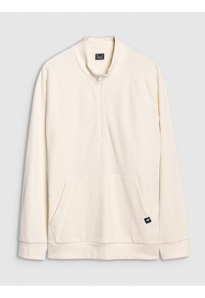 Hanorac barbatesc sportiv - alb - bumbac