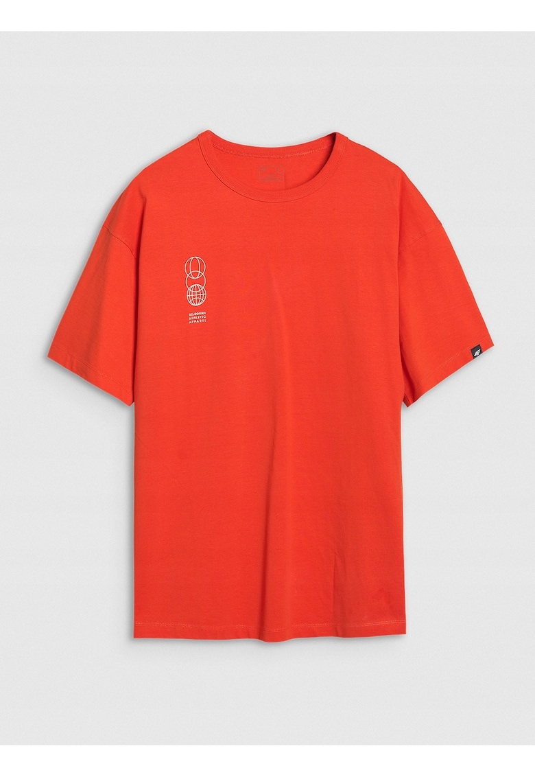 Tricou barbati supradimensionat - portocaliu - stil sportiv - bumbac