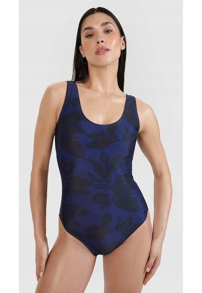Costum de baie dintr-o piesa violet - floral - sintetic - Mov