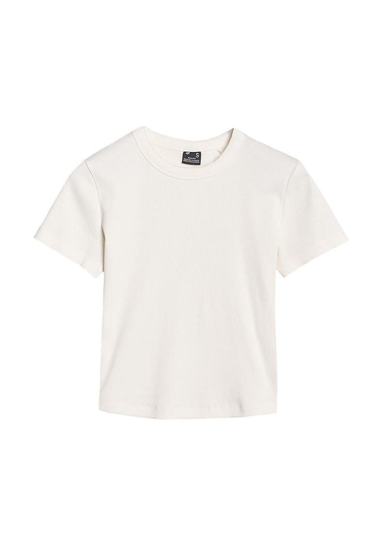 Tricou dama RSS25TTSHF2696-11S - 4F - Bumbac - Alb