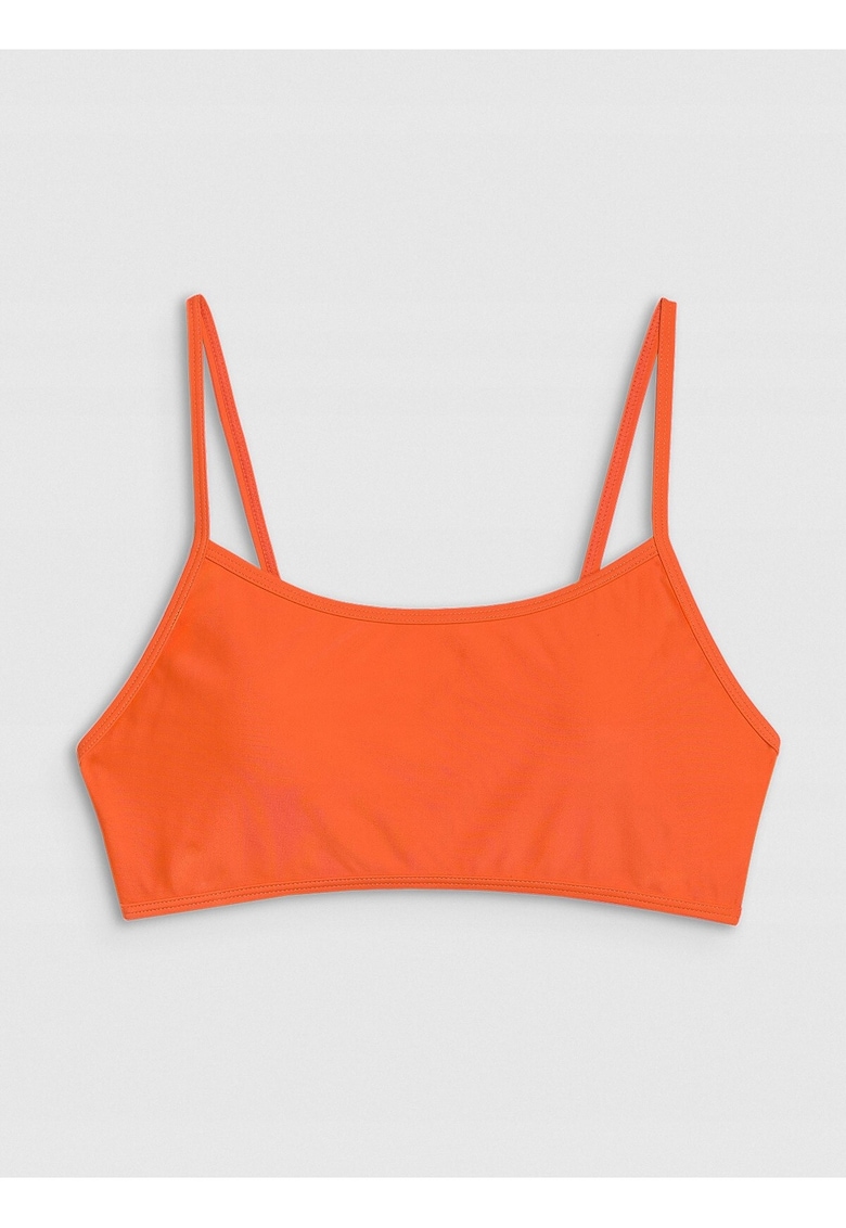 4f Sutien de bikini portocaliu - material elastic - cupe detasabile - sintetic