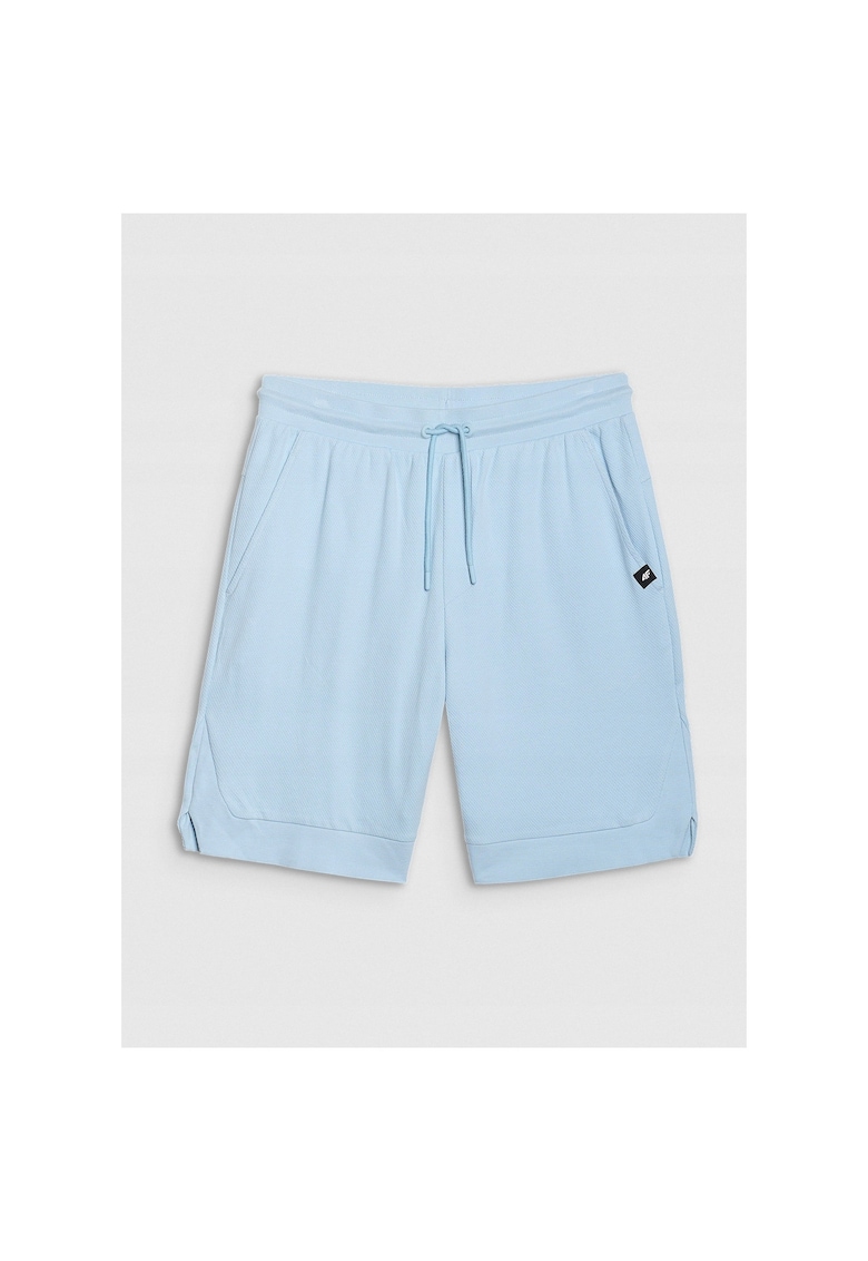 Sort barbatesc 100% Bumbac - Albastru - Elastic Reglabil - Buzunare Laterale