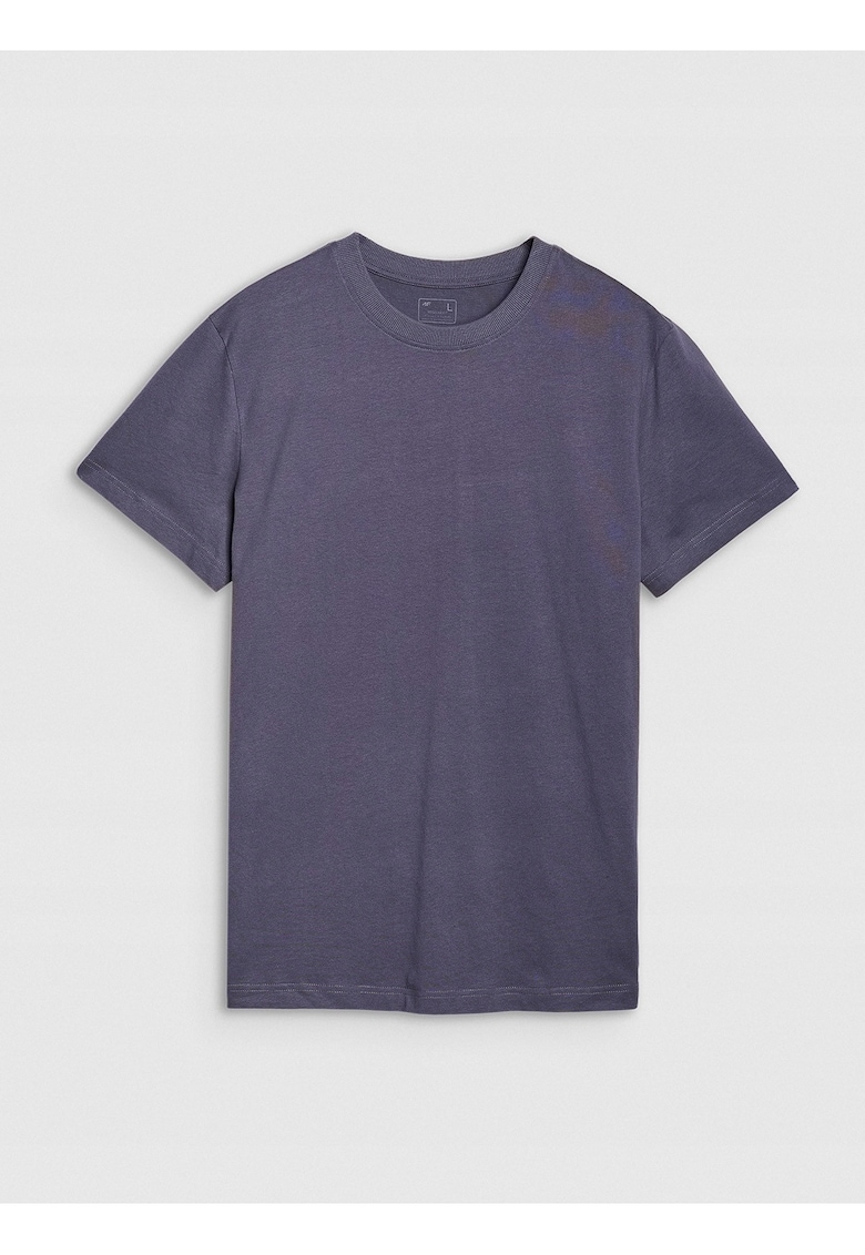 Tricou barbati normal - bumbac 100% - gri - imprimeu spate