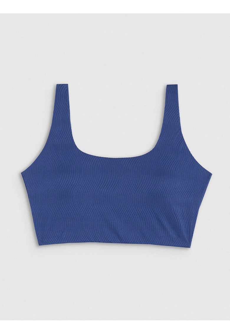 Top bikini bleumarin - pentru femei - elastic