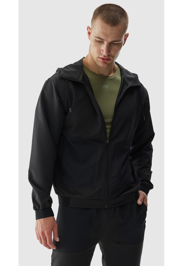 Hanorac Antrenament Barbati Fermoar & Gluga - Rapid Uscare - Antracit - S-3XL