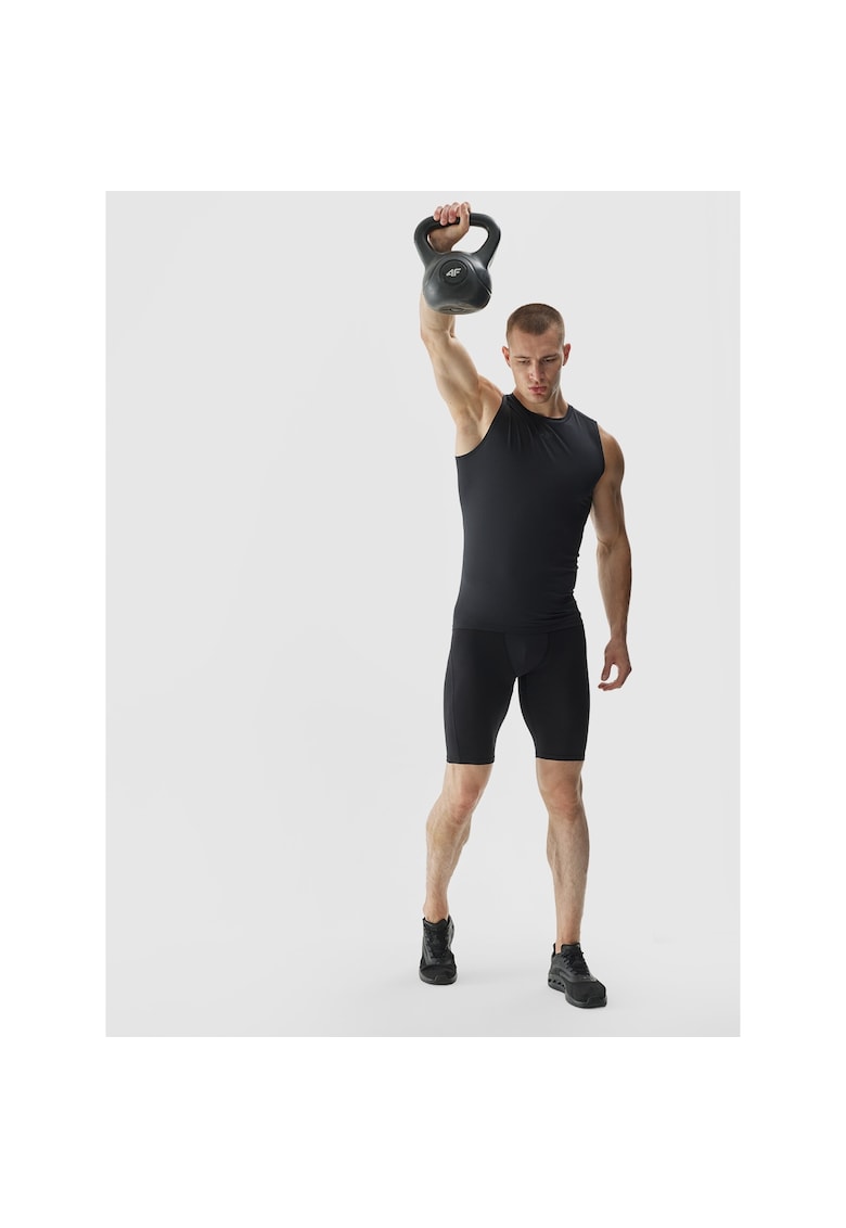 Pantaloni scurti de trening Slim - uscare rapida - negru - material reciclat