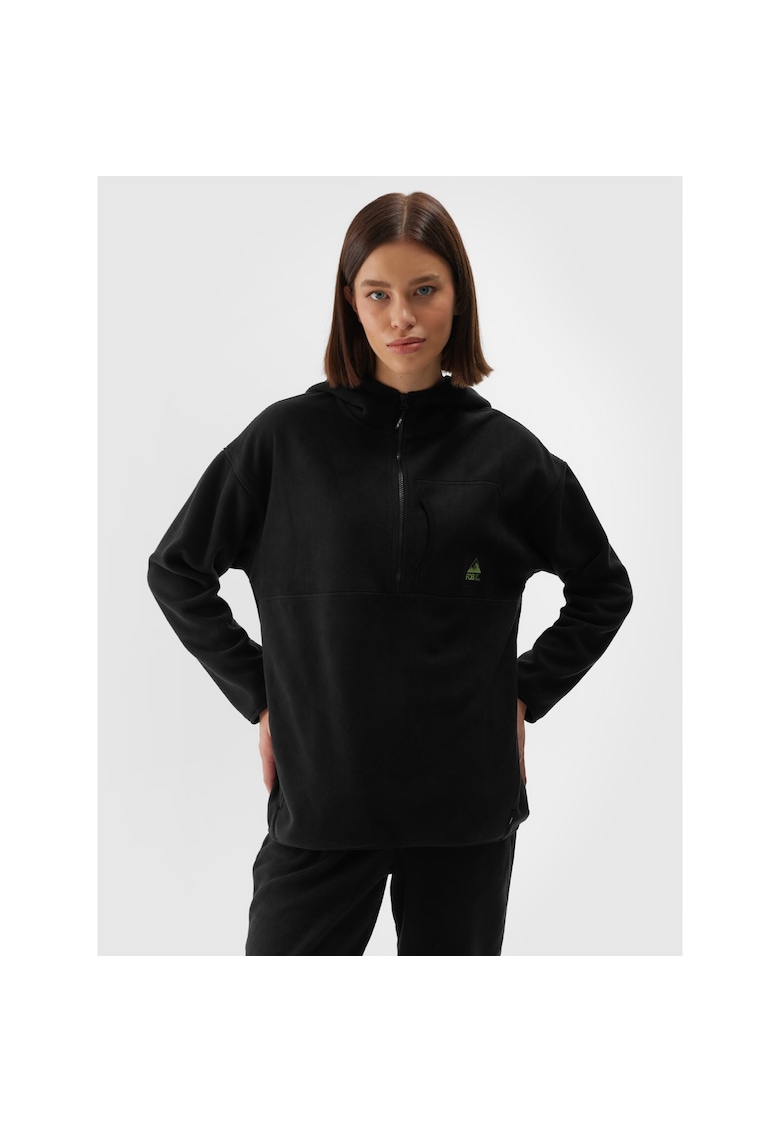 Hanorac Polar Femei Negru Intens - Microfleece Calduros - Tehnologie 4FWarm - SportStyle - Marimi XS-XXL