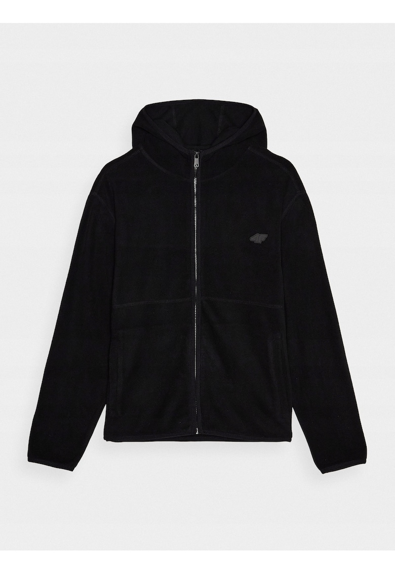 Polar Femei cu Gluga - Fermoar si Tehnologie 4FWarm Negru - Microfleece Usor XS-XXL - Perfect pentru Sport si Casual