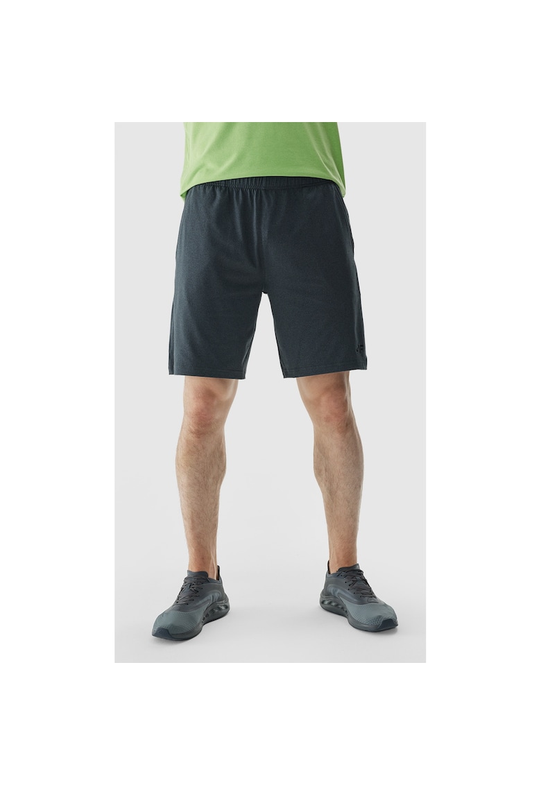 Pantaloni scurti de trening uscare rapida - sintetic - 2 buzunare - gri