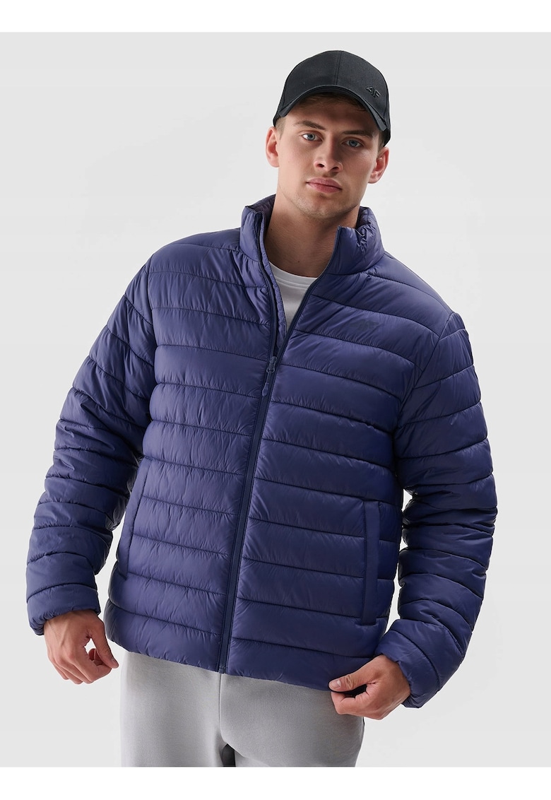 Geaca Puf Barbati Bleumarin - Matlasata - Hidrofoba - Confort Termic 4FWarm - S-3XL - Umplutura Sintetica Reciclata - SPORTSTYLE
