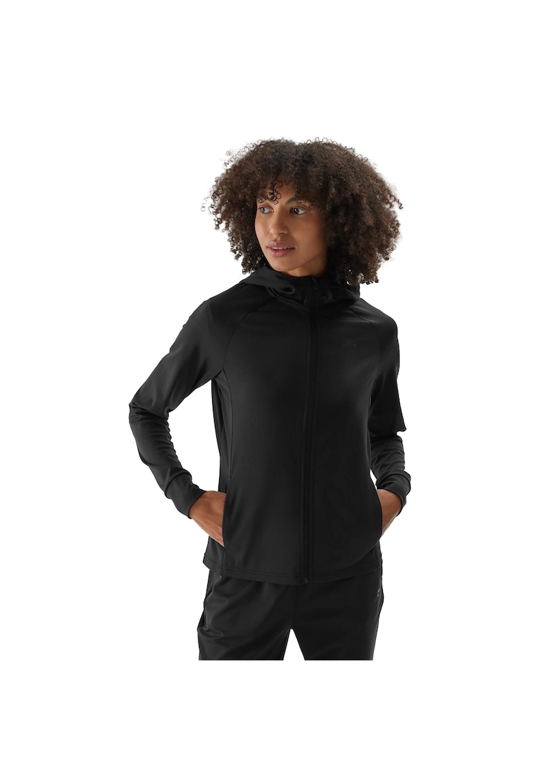 Hanorac de trening Slim - Negru - sintetic/elastan - pentru femei - Negru