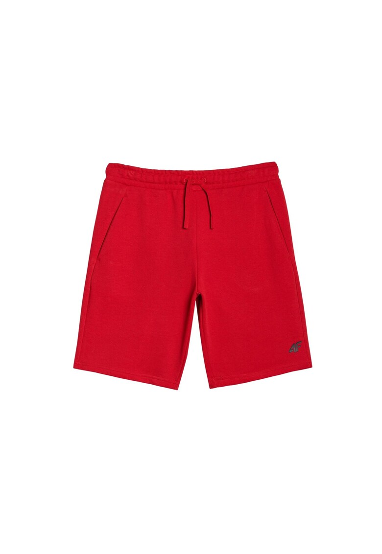 Pantaloni scurti sport rosii - bumbac/poliester - talie ajustabila - fara captuseala - pentru barbati
