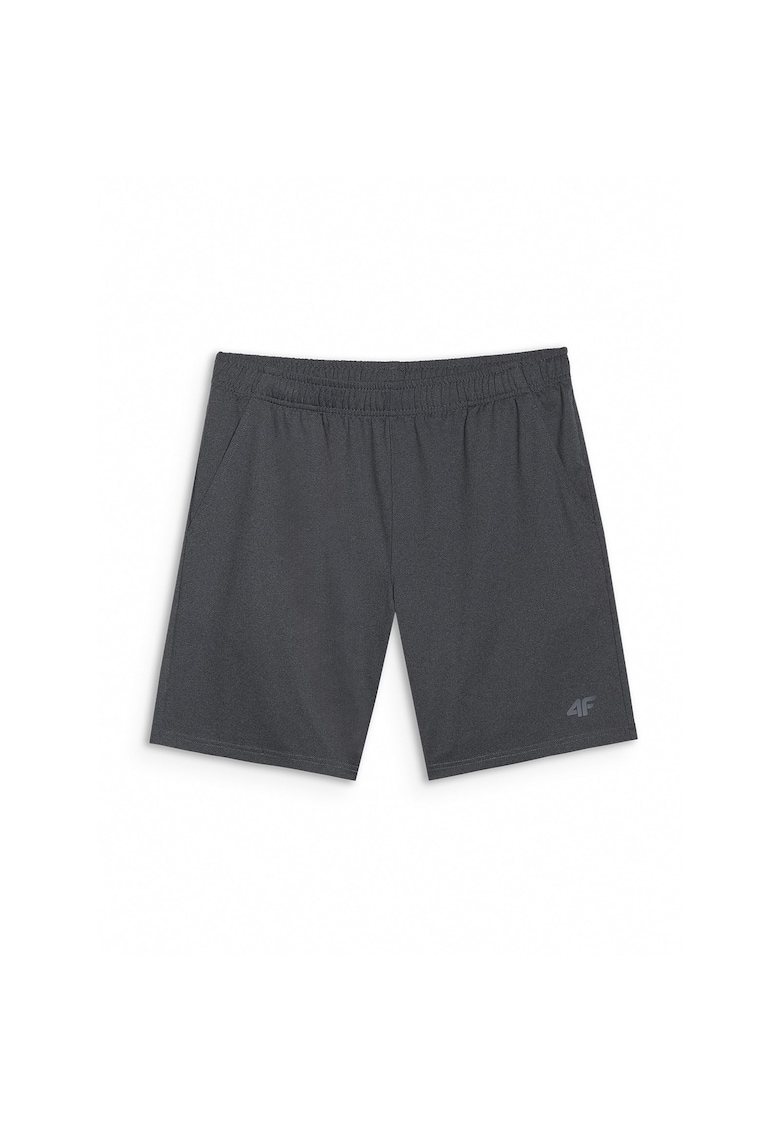 Pantaloni scurti de trening uscare rapida - gri - material sintetic