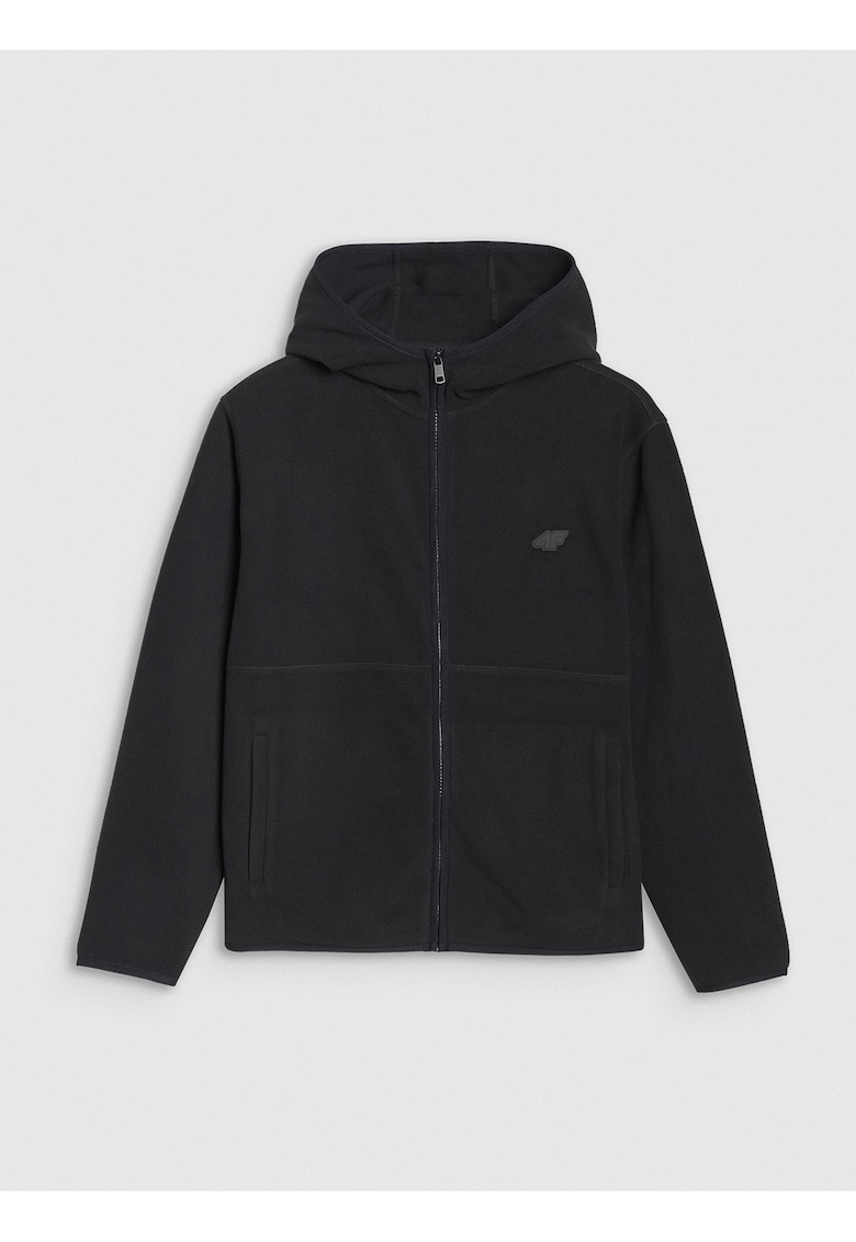 Polar Femei cu Gluga - Fermoar si Tehnologie 4FWarm Negru - Microfleece Usor XS-XXL - Perfect pentru Sport si Casual