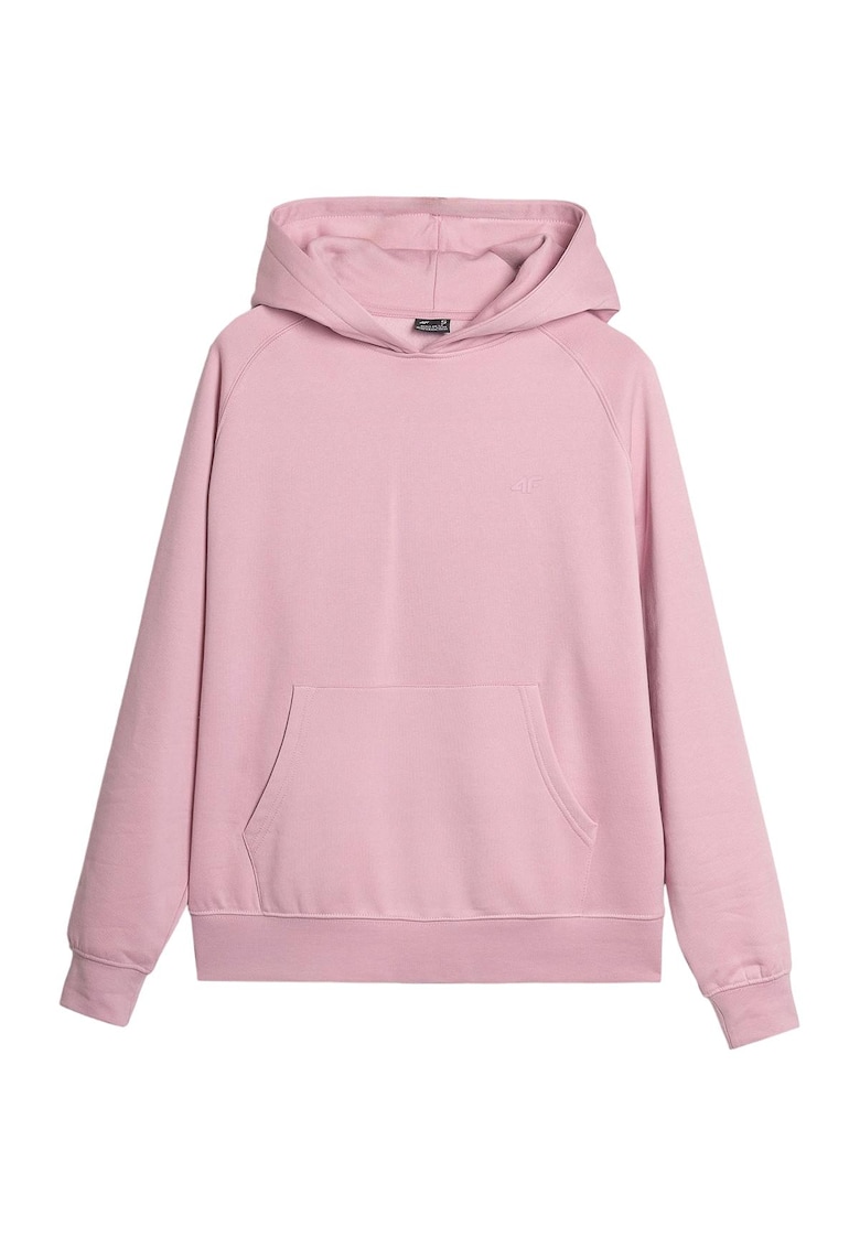 Hanorac dama roz - bumbac/poliester - gluga - fara fermoar