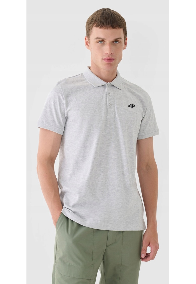 Tricou Polo Barbati 100% Bumbac - Guler Clasic - Gri Deschis - Sportstyle - Marimi S-XXL - Grosime 200gsm - Ideal Casual & Sport