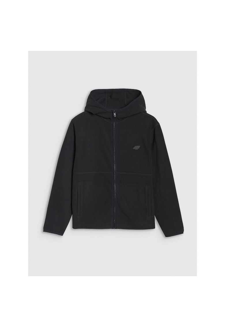 Polar cu Gluga Femei Negru - Microfleece 220gsm - 4FWarm - XS-XXL - Confort Termic si Stil Casual