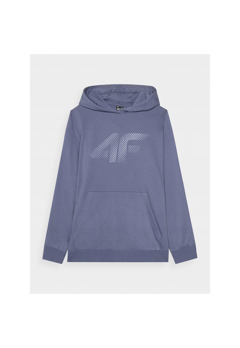 Hanorac pentru Barbati cu Gluga - Bumbac & Poliester - Imprimeu ""4F"" - Marimi S-XXL - Culoare Denim - SportStyle