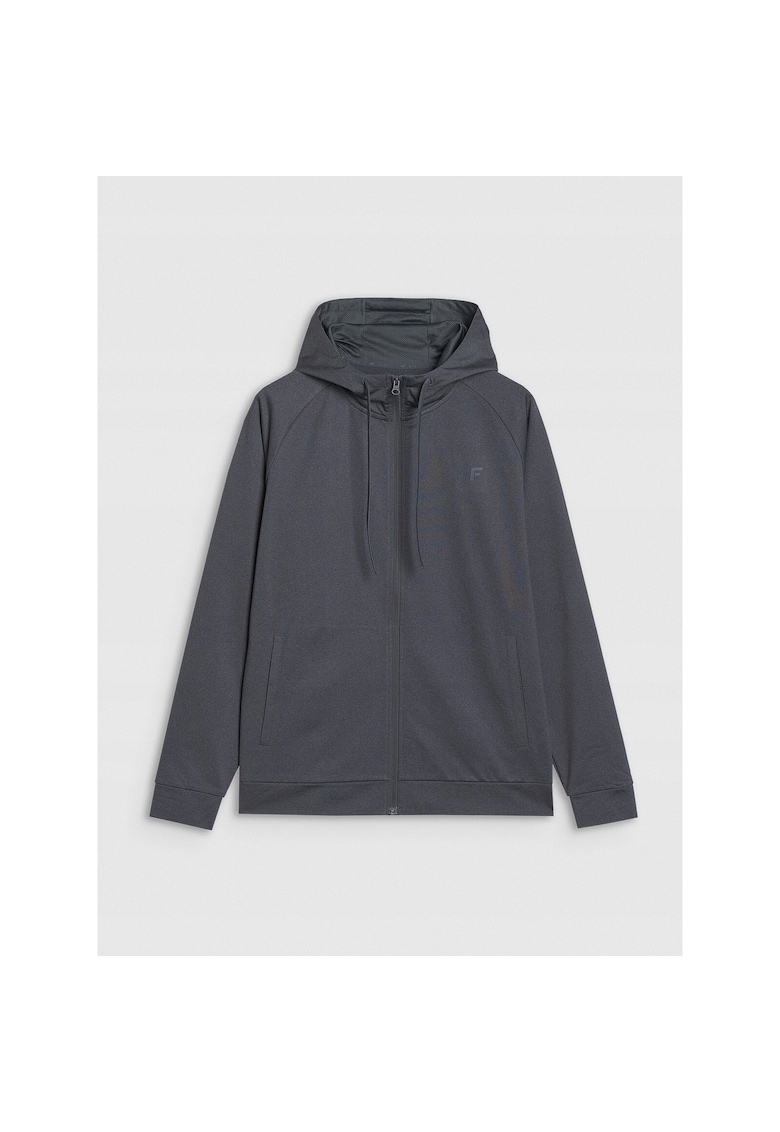 Hanorac sport Gri - uscare rapida - captuseala microfleece - fibre sintetice