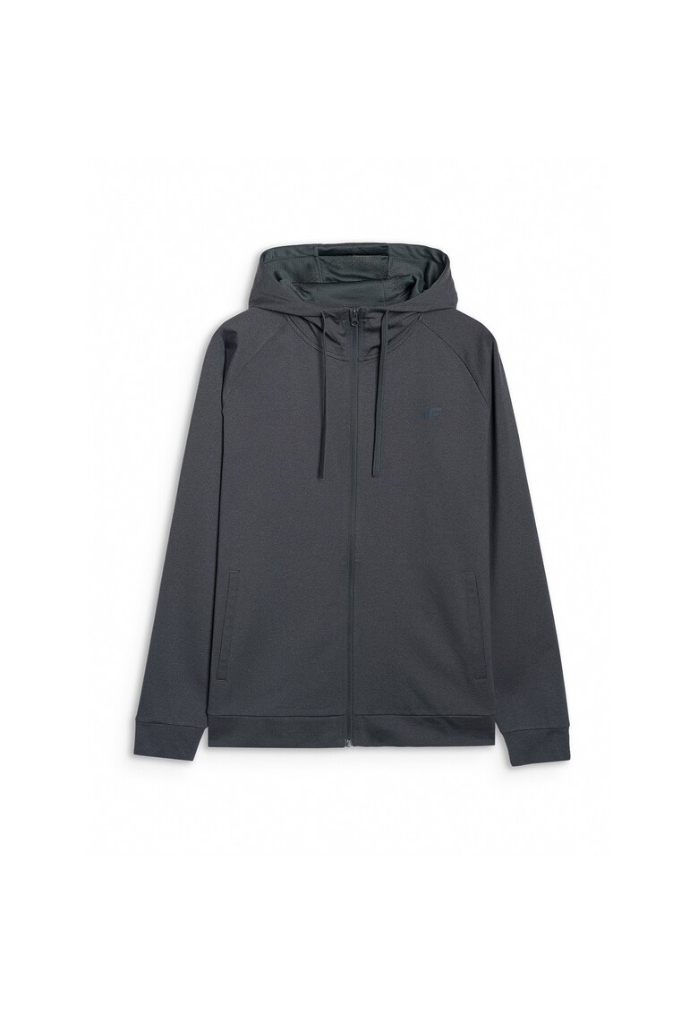 Hanorac sport Gri - uscare rapida - captuseala microfleece - fibre sintetice