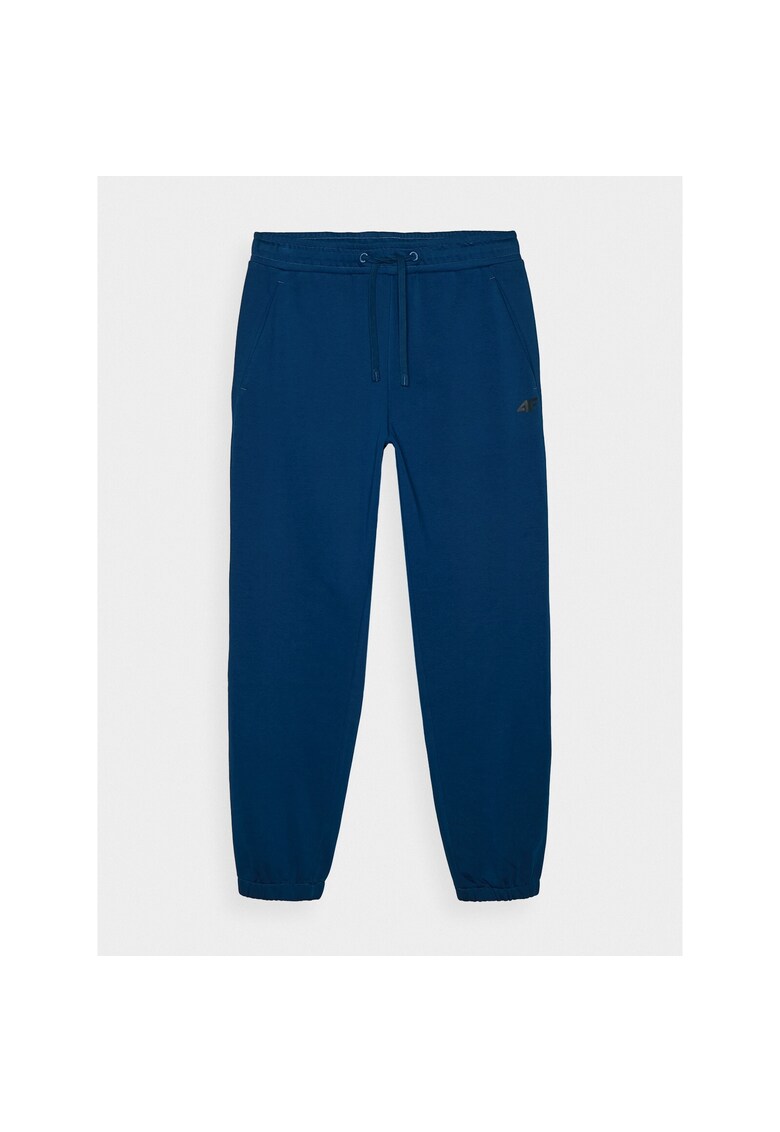 Pantaloni sport barbati - albastru - bumbac si poliester - 2 buzunare laterale