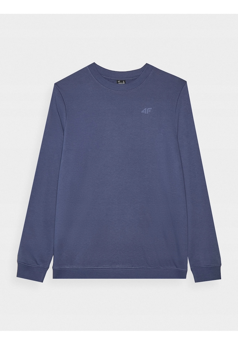 Hanorac barbatesc - albastru - fara fermoar si gluga - bumbac/poliester