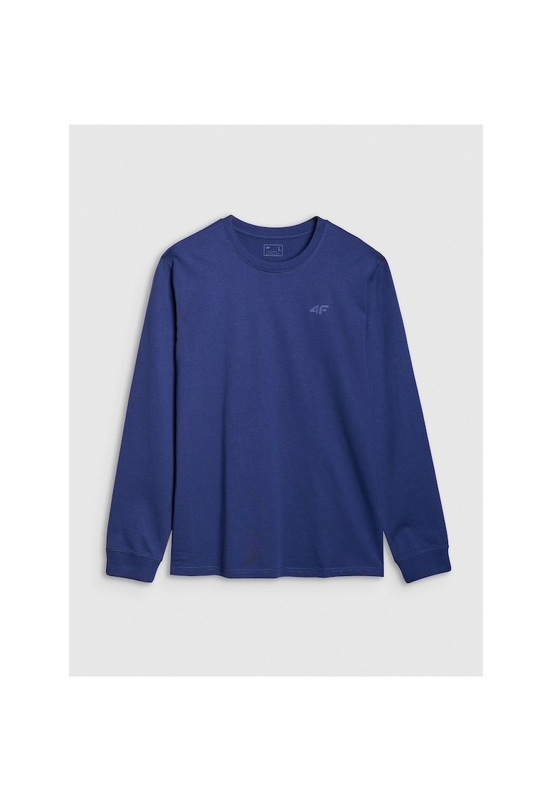 Tricou Barbati Sportstyle Bleumarin Maneca Lunga - Bumbac 100% - Croi Regular - Confortabil si Durabil pentru Sezonul Cotidian