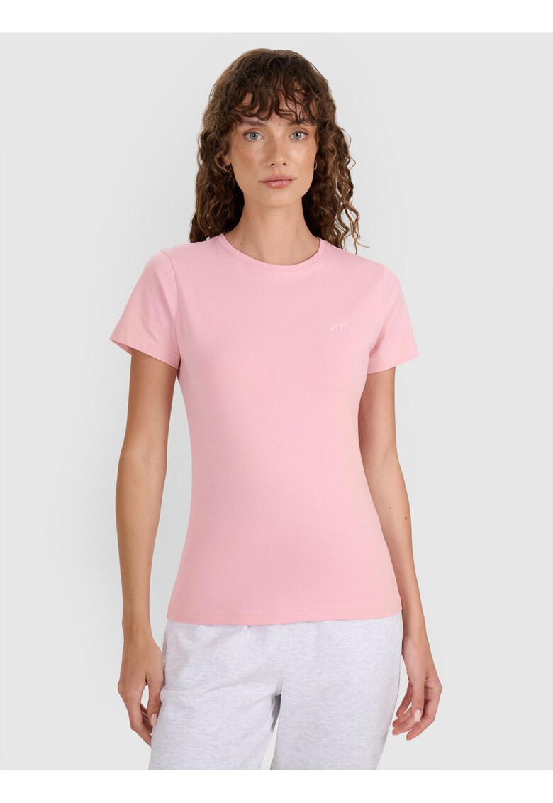 Tricou Roz Pal Slim Casual - Roz