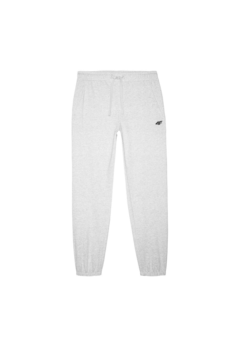 Pantaloni sport gri - bumbac/poliester - croiala normala - fara captuseala - pentru barbati