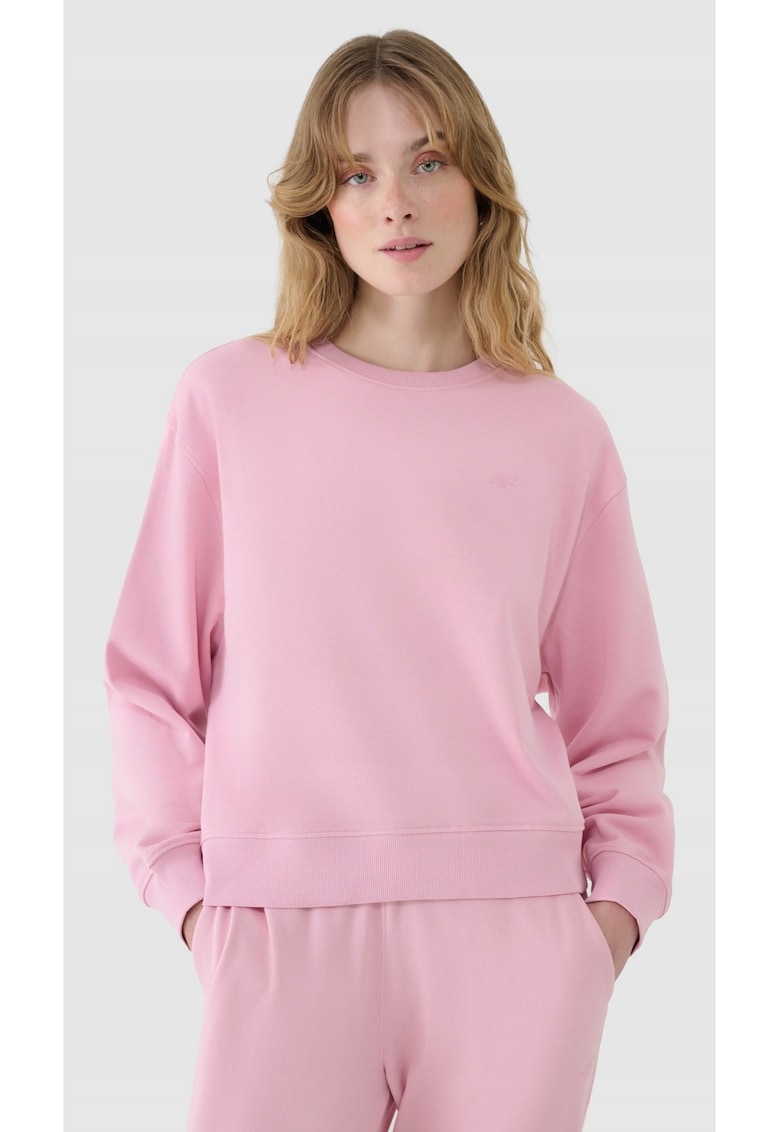 Hanorac Femei Sportstyle Roz Pal - Bumbac 79% - Poliester 21% - Croiala Regular - Grosime 300gsm - Marimi XS-XXL