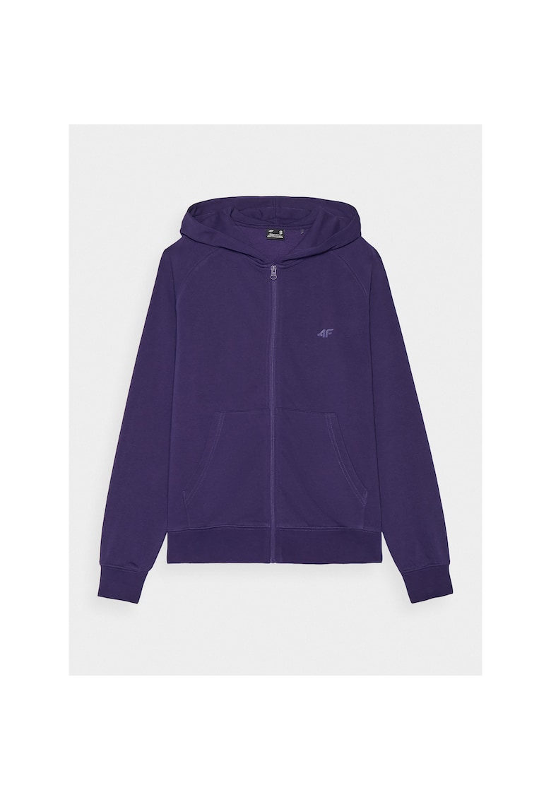 Hanorac Sportstyle Femei Bleumarin - Gluga si Fermoar - Tricot French Terry - XS-XXL - Bumbac Durabil