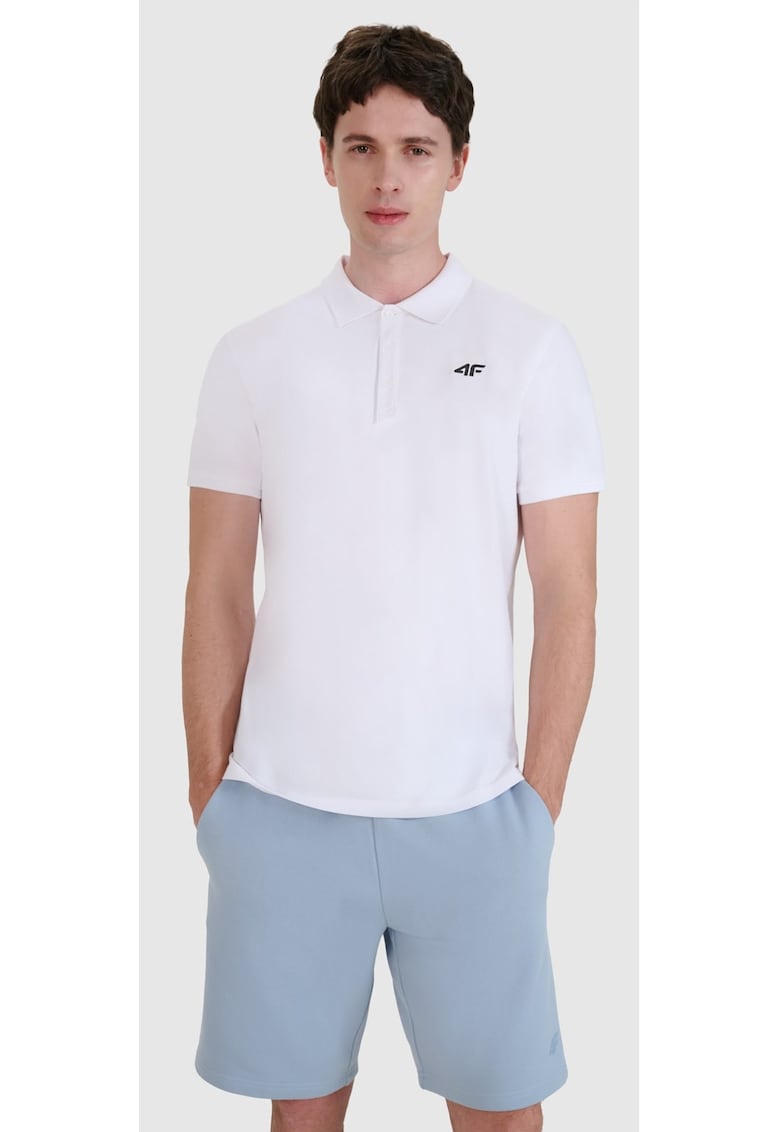 Tricou Polo Barbati Regular Fit - Bumbac 100% - Alb - Guler Clasic cu 3 Nasturi - Gama Marimi S-XXL - 200 GSM pentru Sezon Sportstyle