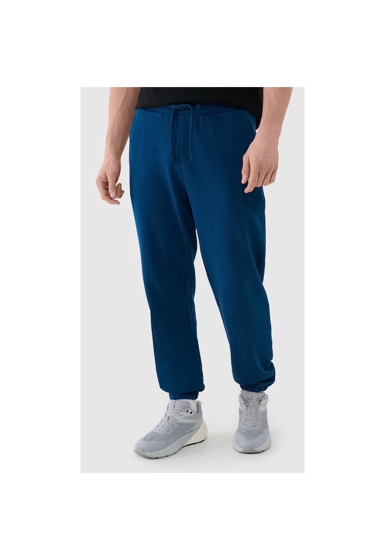 Pantaloni sport barbati - albastru - bumbac si poliester - 2 buzunare laterale