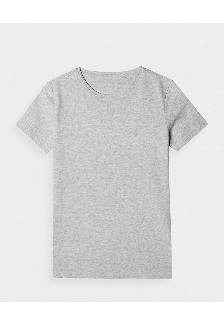 Tricou dama slim - elastic - gri - bumbac