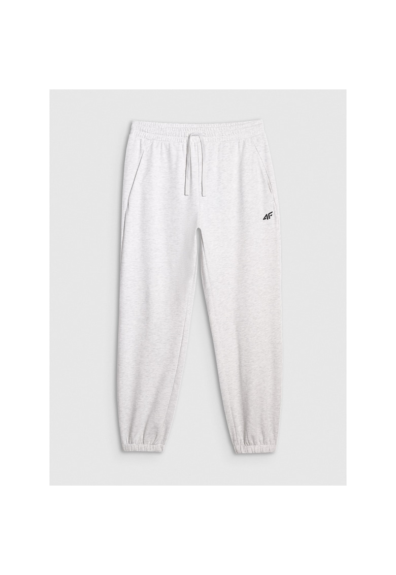 Pantaloni sport gri - bumbac/poliester - croiala normala - fara captuseala - pentru barbati