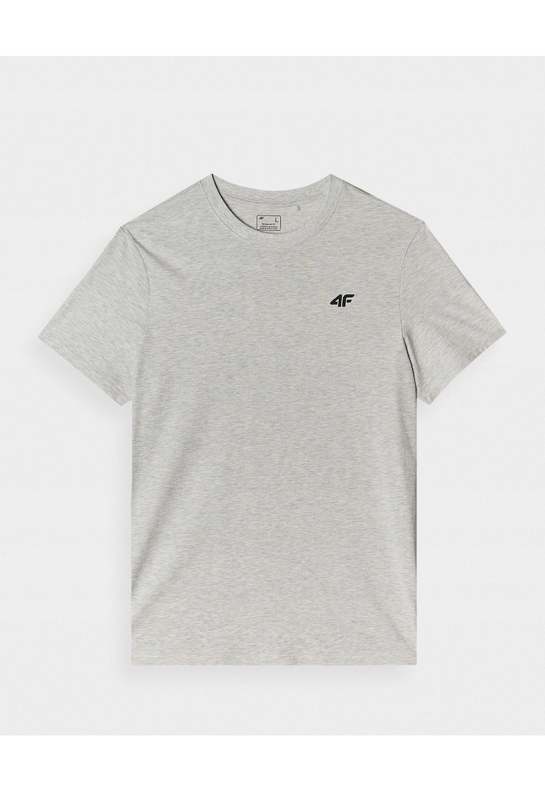 Tricou Barbati Gri Deschis Sportstyle - Bumbac 98% - Regular Fit - Marimi S-XXL - Decolteu Rotund