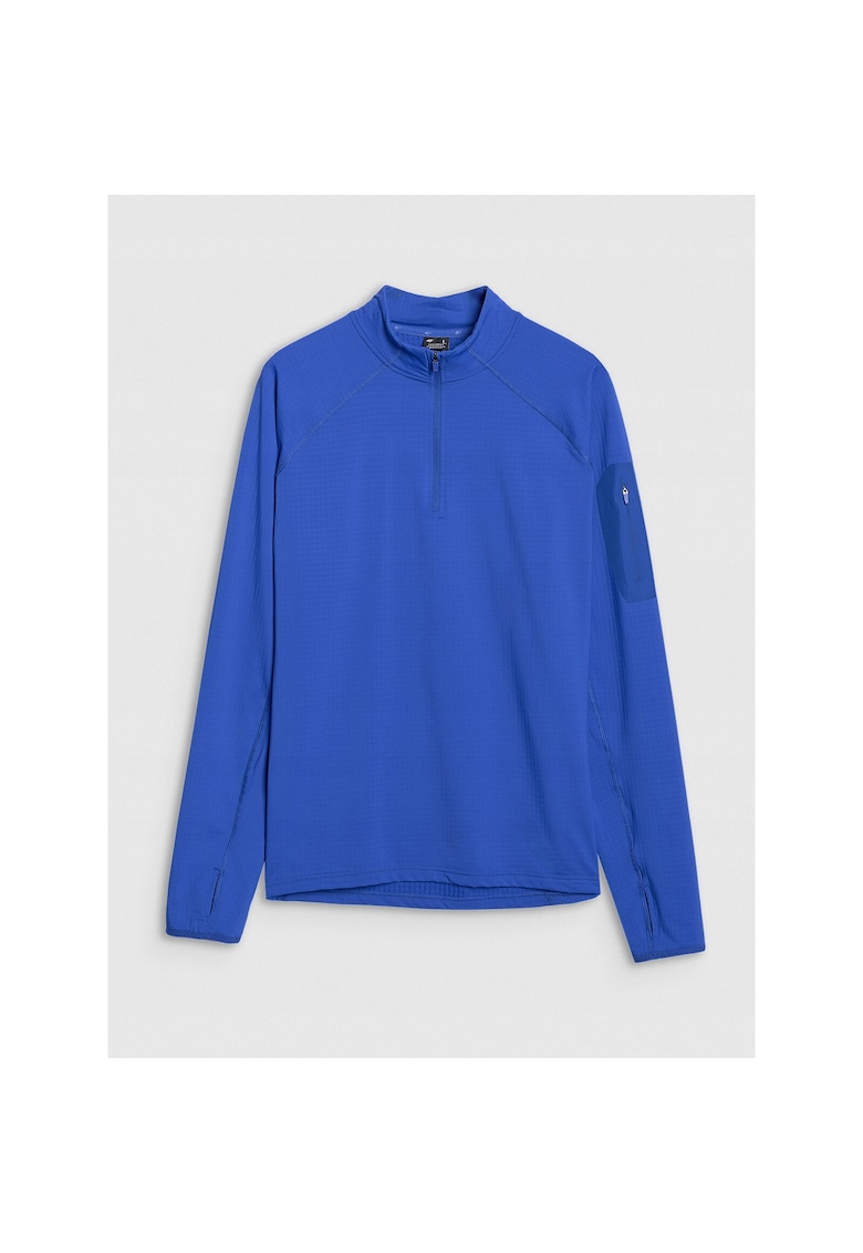 Hanorac sport barbati trekking - uscare rapida - albastru textil