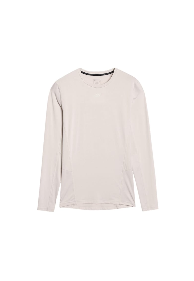 Bluza antrenament barbati slim fit - uscare rapida - bej - material sintetic